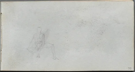 Skissbok, sidan 77: Figurstudie