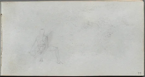 Skissbok, sid 77: Figurstudie.