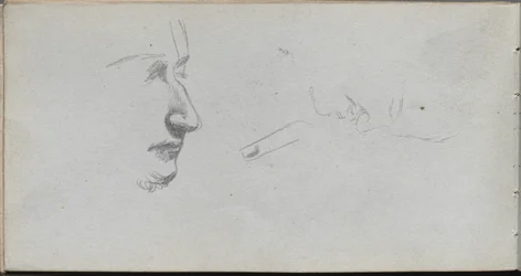 Skissbok, sid 80: Study of Faces.