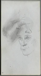 Skissbok, sid 81: Study of Faces