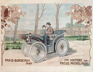 Edouard och Andre Michelin kör L