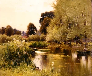 On the Pang, ca 1900 (olja på duk)