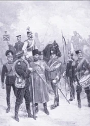 Typer av ryska soldater, illustration från Cassells History of the Russian-Japanese War Vol 1, c.1900