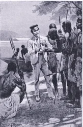 Vinn vänskap med en klocka, illustration från Cassells Romance of Famous Lives, ca 1940