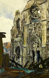 Peronne, 3.1.1919 (krita och gouache på papper)