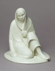 Stillasittande flicka, 1907-08 (porslin)