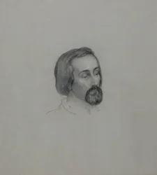 Porträtt av poeten Heinrich Heine 1797-1856, 1851