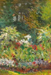 Blommande rabatt