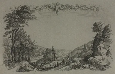 Sex vyer över Heidelbergs slott