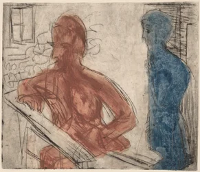 Bonde och flicka, 1921.