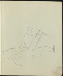 Dansare och artister (sida från en skissbok)