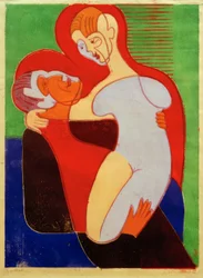 E. L. Kirchner, älskande par (Familjen Hembuss)