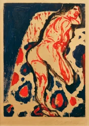 E.L.Kirchner, liggande naken