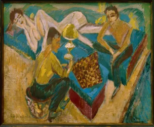 Erich Heckel och Otto Mueller vid Chess II