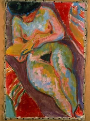 Naken kvinna