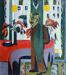 Max Liebermann i sin studio; Max Liebermann i sin ateljé, 1926