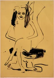 Utan titel (sittande Marcella)