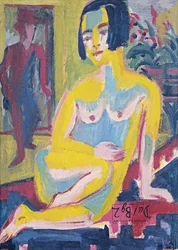 Sittande Kvinna Naken. Studie, ca 1921-1923