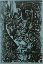 Självporträtt med dödsdans, 1917