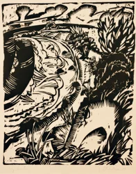 Brant kust med en rund vik