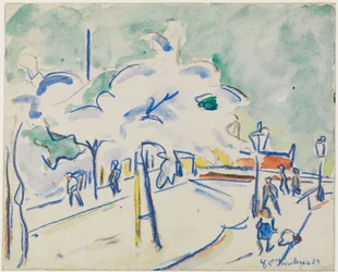 Strandpromenad med träd (Dresden)