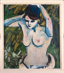 Kvinna med höjda armar, 1910