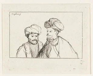 Porträtt av två män med turbaner