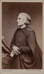 Porträtt av kompositören Franz Liszt 1811-1886.