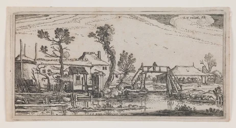 Farm Beyond a Canal, från serien "Ten Oblong Landscapes"