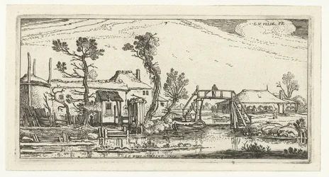Gård vid en kanal nära Haarlem Landskap (serietitel)