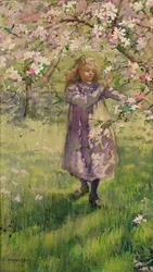 Plockning av äppelblommor, 1901