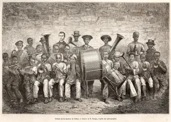 Barnorkester i Gabon, 1876