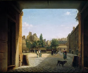 Innergården till Institut de France, 1825-62