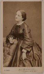 Porträtt av Antonine (Marie Pélissé, kallad), 1836-1900, skådespelerska