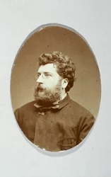 Porträtt av Georges Bizet (1838-1875), tonsättare.