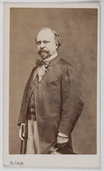 Porträtt av Giuseppe Palizzi (1813-1887), italiensk målare.