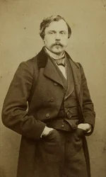 Porträtt av Edmond Huot de Goncourt 1822-1896.
