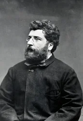 Porträtt av den franske kompositören och pianisten Georges Bizet (Paris