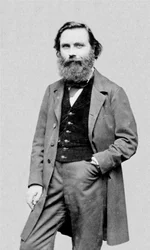 Porträtt av den franske författaren och journalisten Eugène Garcin (1830-1909).