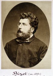Porträtt av Georges Bizet (1838 - 1875) 1874.