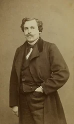 Porträtt av Jules Huot de Goncourt 1830-1870.