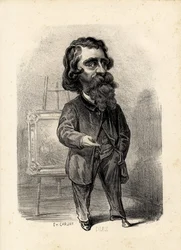 flygande löv - Illustration av Etienne Carjat (1826-1906): Konst - Målare, konstnärer, Diaz Narcisse Diaz de la Pena (1807-1876)