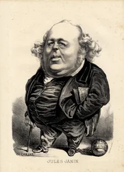 flygande löv - Illustration av Etienne Carjat (1826-1906): Janin Jules (1804-1874)
