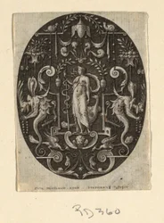 Juno, från serien Grotesques on Black Ground, Divinities and Allegories