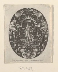 Jupiter, från Grotesques on Black Ground, Divinities and Allegories