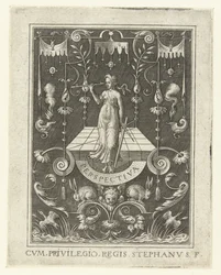 Perspektiv PERSPEKTIV (serietitel) Fyra liberala konster, perspektivet och arkitekturen, representerade av kvinnor (senare version) (serietitel)