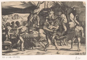 Rån av en kvinna av man och satyr Battle between the Lapiths and Centaurs (serietitel)