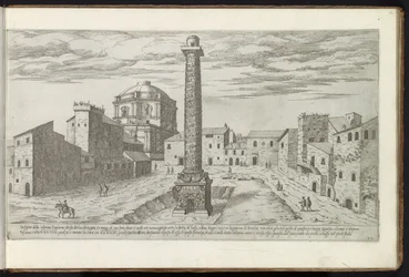 Trajanus forum med Trajanus kolumn i Rom Forntida byggnader (serietitel) I vestigi dell