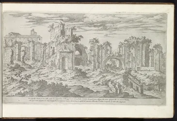 Ruinerna av Titusbadet i Rom Forntida byggnader (serietitel) I vestigi dell