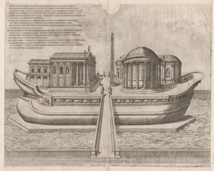 Mirror of Roman Magnificence: Temples on the Isle of Tiber, 1582., 1582.